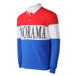 P1324  Color matching long sleeve POLO customized with embroidered logo button 3 color contrast color retail industry P1324  Color matching long sleeve POLO customized with embroidered logo button 3 color contrast color retail industry